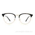 New Design High Quality Optical Spectacle Eyeglasses Acetate Metal Frames Eyewear